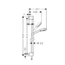 Душевой набор 0,90м Hansgrohe Crometta 100 Multi Unica Set (26656400) фото 2 Aquada.com.ua