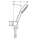 Ручной душ с держателем и шлангом, 2 типа струи Hansgrohe Crometta Vario (цвет - хром/белый) (26666400) фото 2 Aquada.com.ua