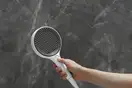 Душевой гарнитур Hansgrohe Rainfinity (цвет - белый матовый/чёрный), 3 типа струи, шланг 1250 мм (26852700) фото 3 Aquada.com.ua