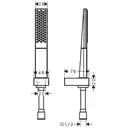 Душевой гарнитур Hansgrohe Rainfinity (цвет - белый матовый/чёрный), 1 тип струи, шланг 1250 мм (26857700) фото 4 Aquada.com.ua