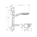 Душевой гарнитур с термостатом Hansgrohe Raindance Select (белый/хром) (27036400) фото 2 Aquada.com.ua