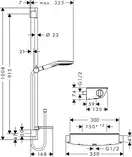 Душевой набор Hansgrohe Ecostat Select/Raindance E120 3jet, хром (27039000) фото 5 Aquada.com.ua