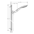 Душевой гарнитур со штангой 90 см Hansgrohe PuraVida (цвет - хром), 3 вида струи (27853000) фото 2 Aquada.com.ua