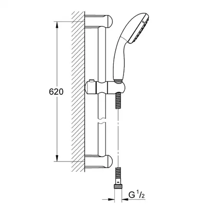 Душевой гарнитур Grohe Tempesta 100 (27924000) фото 3 Aquada.com.ua