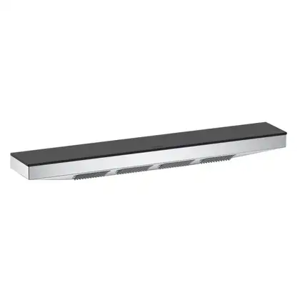Душевая лейка 500 с душевой полкой Hansgrohe Rainfinity, 1 тип струи (цвет - хром/стекло чёрное) (26243000) фото 1 Aquada.com.ua