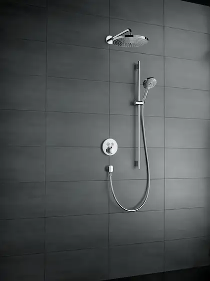 Душевой гарнитур Hansgrohe Raindance Select S 120 EcoSmart 9 л / мин / Unica Comfort 0,90 м (цвет - хром) (26323000) фото 2 Aquada.com.ua