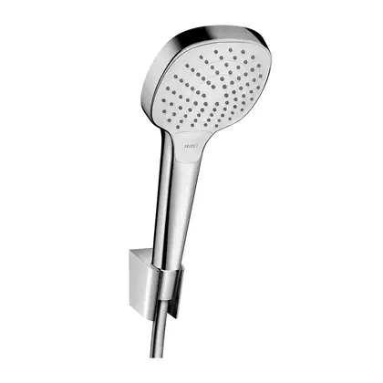 Душевой гарнитур Hansgrohe Croma Select E (цвет - хром/белый), 3 типа струи, шланг 1600 мм (26413400) фото 1 Aquada.com.ua Душевой гарнитур Hansgrohe Croma Select E (цвет - хром/белый), 3 типа струи, шланг 1600 мм (26413400) фото 1 Aquada.com.ua