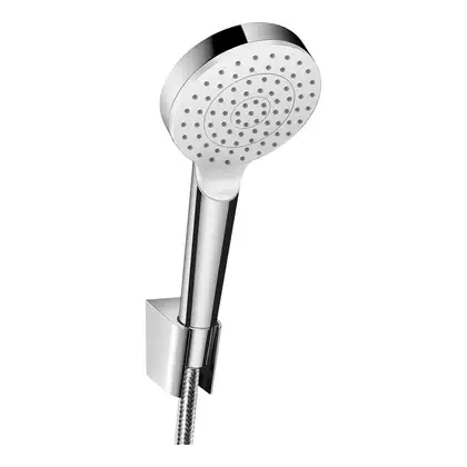 Душевой гарнитур Hansgrohe Crometta EcoSmart 9 л/мин (цвет - хром/белый), 1 тип струи, шланг 1600 мм (26569400) фото 1 Aquada.com.ua Душевой гарнитур Hansgrohe Crometta EcoSmart 9 л/мин (цвет - хром/белый), 1 тип струи, шланг 1600 мм (26569400) фото 1 Aquada.com.ua