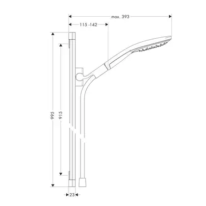 HANSGROHE Душевой гарнитур Raindance Select S 150 3jet со штангой 90 см (цвет - хром) (26626000) фото 2 Aquada.com.ua HANSGROHE Душевой гарнитур Raindance Select S 150 3jet со штангой 90 см (цвет - хром) (26626000) фото 2 Aquada.com.ua