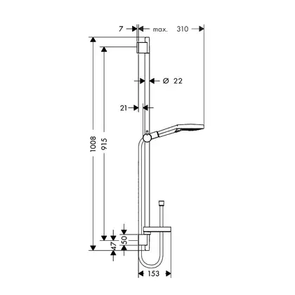 Душевой гарнитур Hansgrohe Raindance Select S 120 3jet со штангой 90 см и мыльницей (цвет - хром) (26631000) фото 2 Aquada.com.ua Душевой гарнитур Hansgrohe Raindance Select S 120 3jet со штангой 90 см и мыльницей (цвет - хром) (26631000) фото 2 Aquada.com.ua