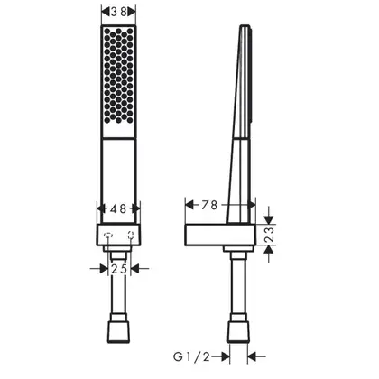 Душевой гарнитур Hansgrohe Rainfinity (цвет - белый матовый/чёрный), 1 тип струи, шланг 1250 мм (26857700) фото 4 Aquada.com.ua Душевой гарнитур Hansgrohe Rainfinity (цвет - белый матовый/чёрный), 1 тип струи, шланг 1250 мм (26857700) фото 4 Aquada.com.ua