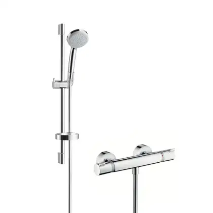 Hansgrohe Термостат для душа Ecostat Comfort с душевым гарнитуром Croma 100 Vario Combi 0,65 см (27034000) фото 1 Aquada.com.ua Hansgrohe Термостат для душа Ecostat Comfort с душевым гарнитуром Croma 100 Vario Combi 0,65 см (27034000) фото 1 Aquada.com.ua