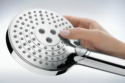 Душевой гарнитур Hansgrohe Raindance Select S PowderRain (цвет - хром), ручной душ 3 типа струи (27667000) фото 4 Aquada.com.ua Душевой гарнитур Hansgrohe Raindance Select S PowderRain (цвет - хром), ручной душ 3 типа струи (27667000) фото 4 Aquada.com.ua