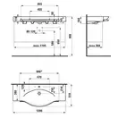 Раковина для мебели Laufen Palace 120 х 51 см (H8127040001041) фото 2 Aquada.com.ua