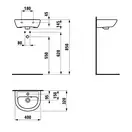 Маленькая (мини) раковина 40 х 32 см Laufen Pro (H8159510001041) фото 2 Aquada.com.ua