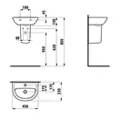 Маленькая (мини) раковина 45 х 33 см Laufen Pro (H8159520001041) фото 2 Aquada.com.ua