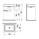Раковина накладная на столешницу 60 х 40 см Laufen Pro S (H8169520001121) фото 5 Aquada.com.ua