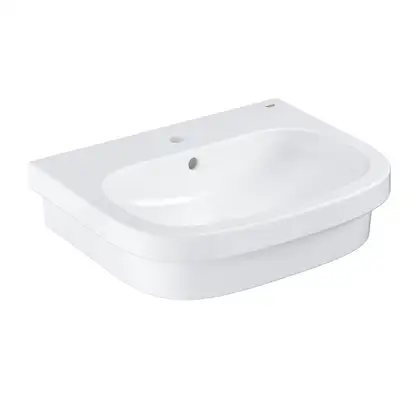 Раковина накладная на столешницу Grohe Euro Ceramic 59,6 х 48,3 см, с покрытием PureGuard (3933700H) фото 1 Aquada.com.ua