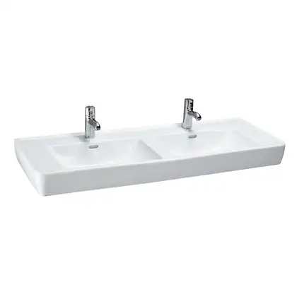 Двойная раковина 130 х 48 см Laufen Pro (H8149670001041) фото 1 Aquada.com.ua Двойная раковина 130 х 48 см Laufen Pro (H8149670001041) фото 1 Aquada.com.ua