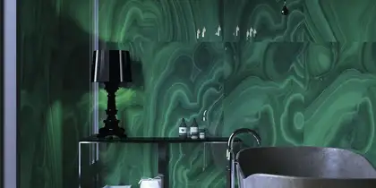 Плитка настенная Fiandre Precious Stones Malachite 150 х 75 см (ST196715) фото 2 Aquada.com.ua Плитка настенная Fiandre Precious Stones Malachite 150 х 75 см (ST196715) фото 2 Aquada.com.ua