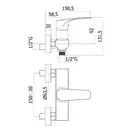 Смеситель для душа Paffoni Lime (цвет - хром) (LM168CR) фото 2 Aquada.com.ua