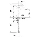 Смеситель для раковины Duravit A.1 (цвет - хром), с донным клапаном (A11020001010) фото 2 Aquada.com.ua