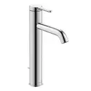 Смеситель для раковины высокий Duravit C.1 (цвет - хром), с донным клапаном, излив 136 мм (C11030001010) фото 1 Aquada.com.ua