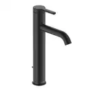 Смеситель для раковины высокий Duravit C.1 (цвет - чёрный матовый), с донным клапаном, излив 136 мм (C11030001046) фото 1 Aquada.com.ua
