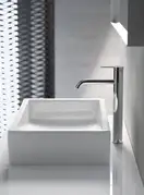 Смеситель для раковины высокий Duravit C.1 (цвет - хром), без донного клапана, излив 136 мм (C11030002010) фото 2 Aquada.com.ua