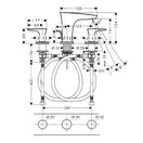 Смеситель для раковины Hansgrohe PuraVida (цвет - хром/белый),с донным клапаном (15063400) фото 2 Aquada.com.ua