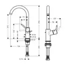Смеситель для раковины, однорычажный Hansgrohe Talis (цвет - хром), с донным клапаном (32084000) фото 2 Aquada.com.ua