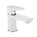 Смеситель для раковины Imprese Podzima Breclav white (цвет - хром/белый) (05245W) фото 1 Aquada.com.ua