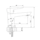 Смеситель для раковины Imprese Podzima Breclav white (цвет - хром/белый) (05245W) фото 2 Aquada.com.ua