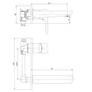 Смеситель для раковины настенный Imprese Podzima Breclav white (цвет - хром/белый) (VR-05245W) фото 2 Aquada.com.ua