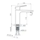 Смеситель для раковины Imprese Grafiky (цвет - black nickel), без донного клапана (ZMK041807010) фото 8 Aquada.com.ua