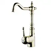 Смеситель для раковины Devit Charlestone (цвет - золото), с донным клапаном (CN60050037G)