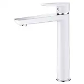 Смеситель для раковины, высокий Imprese Podzima Breclav white (цвет - хром/белый) (05245WH)