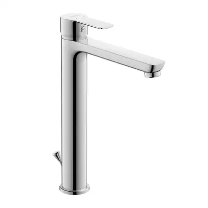 Смеситель для раковины высокий Duravit A.1 (цвет - хром), с донным клапаном (A11040001010) фото 1 Aquada.com.ua Смеситель для раковины высокий Duravit A.1 (цвет - хром), с донным клапаном (A11040001010) фото 1 Aquada.com.ua