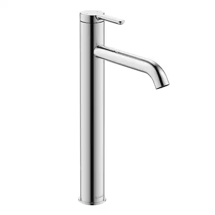 Смеситель для раковины высокий Duravit C.1 (цвет - хром), без донного клапана, излив 166 мм (C11040002010) фото 1 Aquada.com.ua