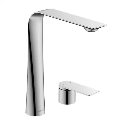 Смеситель для раковины высокий на 2 отверстия Duravit D.1 (цвет - хром) (D11130002010) фото 1 Aquada.com.ua