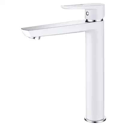 Смеситель для раковины, высокий Imprese Podzima Breclav white (цвет - хром/белый) (05245WH) фото 1 Aquada.com.ua Смеситель для раковины, высокий Imprese Podzima Breclav white (цвет - хром/белый) (05245WH) фото 1 Aquada.com.ua