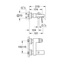 GROHE Смеситель для ванны, однорычажный Eurocube (23140000) фото 8 Aquada.com.ua