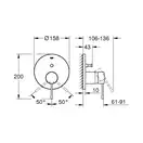 Смеситель для ванны/душа Grohe Essence (цвет - хром), с переключателем на 2 положения (24058001) фото 7 Aquada.com.ua