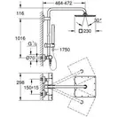 GROHE Душевая система с термостатом для настенного монтажа, хром Euphoria XXL 230 (26187000) фото 9 Aquada.com.ua