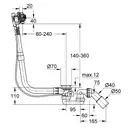 GROHE Сифон для ванны Talentofill (28990000) фото 4 Aquada.com.ua