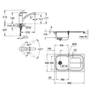 GROHE Комплект Мийка для кухні 860 x 500 мм з ексцентриком, 1 чаша + Eurosmart Змішувач одноважільний для (31565SD0) фото 4 Aquada.com.ua
