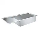 GROHE Мийка для кухні 1160 x 520 мм, 1 чаша, матова, в рівень зі стільницею (31582SD0) (31582SD0) фото 5 Aquada.com.ua