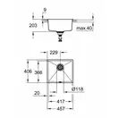 GROHE Мойка кварцевая Sink K700 Undermount (31653AT0) (31653AT0) фото 6 Aquada.com.ua