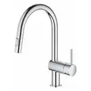 Смеситель для кухни с выдвижным изливом Grohe Minta (цвет - хром) (32321002) фото 7 Aquada.com.ua