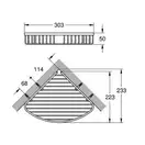 GROHE Велика кутова поличка-решітка BauCosmopolitan  (40663001) фото 4 Aquada.com.ua